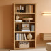 Oak 72.5-Inch Tall Bookshelf With Adjustable Shelves