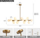 Gold Mid Century Modern Rectangle Chandelier Light