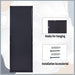 Arched Full Length Floor Mirror with Black Aluminum Frame, 59X16In