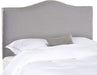 Jeneve Arctic Grey Upholstered Headboard - Silver Nailhead (King)