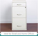 3-Drawer Metal Filing Cabinet, 27.32" H X 14.25" W X 18.00" D, Pearl White Finish, Locking Storage with Letter-Size File Drawers, Non-Porous Painted Steel for Home or Office