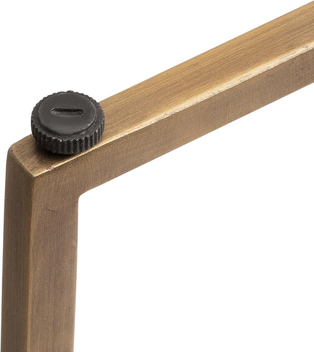 Solvay Mid-Century round Coffee Table; 26 X 26 X 18; Walnut Brown and Antique Brass; Sophisticated Modern Circle Table for Storage and Display