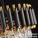Gold FifteenPointSevenInch 3Tier Crystal Chandelier Lighting Fixture