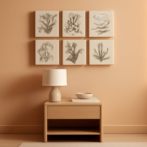 Acoustic Wall Art, 72X48 In, Vintage Botanical Art | Illustration Wall Decor, Soundproof Sound Absorbing Panels, for Bedroom, Recording Studio, TV, Living Room, Podcast, 6Pcs