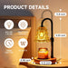 Candle Warmer Lamp Timer Dimmable, Adjustable Brightness&Timer,Smart Candle Melter,Safe&Fast Wax Warmer for Bedroom,Gifts