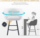 26'' Swivel Counter Stools, Modern Bar Stools for Kitchen Counter, White Sherpa Kitchen Counter Stools, Upholstered Barstools with Backs, Counter Height Stool Chairs with Metal Legs
