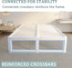 Queen Bed Frame, 16 in Reinforced Heavy Duty Metal Platform Bed, White