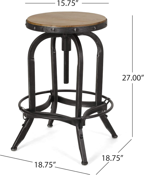 Farmdale Barstool, Antique + Pewter