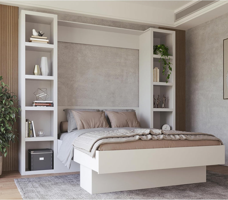 White 91-In Tall Wooden Bookcase Shelf