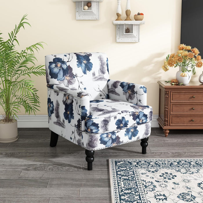 Boaz Fabric Club Chair - Floral Print