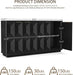 59" Black Sideboard Buffet Cabinet with Storage, Modern Credenza