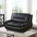 Living Room Furniture Set, Faux Leather Sofa Couch Set, 3 Pieces Modern Sofa Set for Living Room/Apartment/Office (Black)