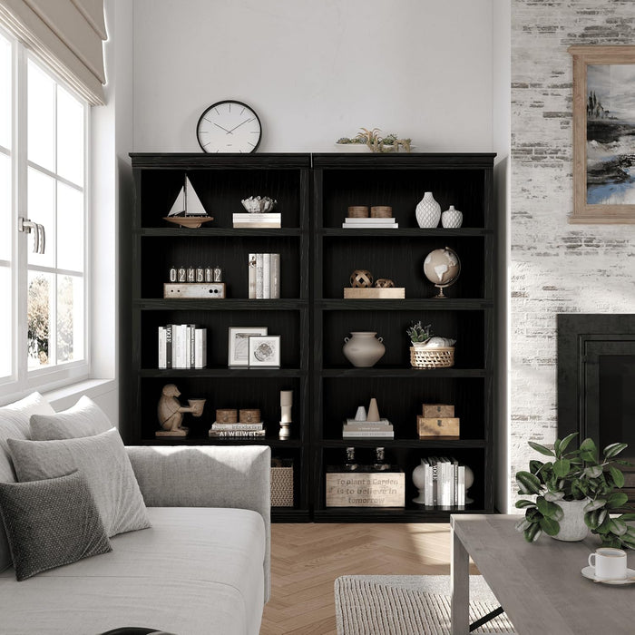 5 Tier Farmhouse Bookcase, 67.4" Tall Book Shelf with Storage