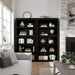 5 Tier Farmhouse Bookcase, 67.4" Tall Book Shelf with Storage