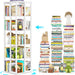 White 360 Degree Rotating Corner Bookshelf Display