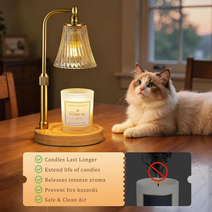 Candle Warmer Lamp with Timer Dimmable,Birthday Gifts for Women Mom Sister,Adjustable Height Wax Melt Warmer for Jar Candles,House Warming Gifts New Home,Ideal for Office,Dorm,Bedroom Home Decor
