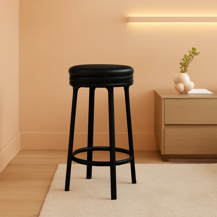 30'' Swivel Bar Stools Set of 2 with PU Leather Cushion