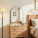 Arched Bathroom Mirror 20X28 Inch, Bathroom Mirror Wall Mounted Modern Black Aluminum Alloy Frame Decor Dresser Mirror for Bedroom Living Room Entryway, Hanging or Leaning against Wall