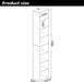 8 Tier Storage Shelf Bookcase, Slim Organizer Shelves Cabinet Tall Narrow Media Tower Rack Display Bookshelf for Home Office (Black)