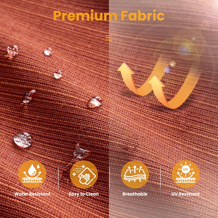 10 PCS Outdoor Patio Furniture 54In Set with Fire Pit Table, All-Weather Rattan Wicker Conversation Group with Deep Seating, High Back Comfort for Porch, Backyard, Orange