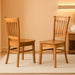 VAC-OAK-W Vancouver Kitchen Dining Chairs - Slat Back Wooden Seat Chairs, Set of 2, Oak