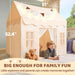 Play Tent for Kids,Indoor & Outdoor Tent with Blanket,Led Lights & Flags for Toddler,Spacious 51*35*52 Inch,Playhouse for Kids,Ideal Private Space for Reading & Play for Boys & Girls Age 3-7