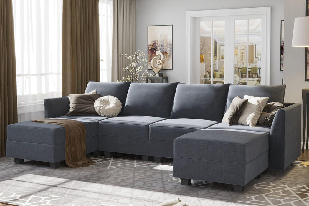 Modular Sectional Sofa with Storage Chaise