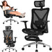 Ergonomic Office Chair with Footrest, 135° Reclining Desk Chair with Adjustable Lumbar Support,3D Armrest,Headrest & Large Steel Base, 300LBS Heavy Duty Mesh Chair