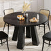 47" round Dining Table for 4-6, Farmhouse Wood Kitchen Table
