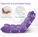 Floor Chair with Back Support, Folding Sofa Chair with 14 Adjustable Position, Padded Sleeper Bed, Couch Recliner, Floor Gaming Chair, Meditation Chair, Gaming Floor Chairs for Adults, Purple