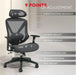 Dexley Ergonomic Mesh Task Chair, Lumbar Support, Swivel, Black