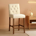 Bar Stools Set of 4, Fabric Counter Height Bar Stools,Beige
