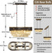 31Inch Black Gold CrystalChandelier PendantLighting