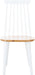 Home Collection Burris Farmhouse White/Natural Spindle Back Living Room Dining Room Bedroom Office Foyer Side Chair