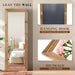 Full Length Mirror 65"X24" Solid Wood Frame Floor Large Mirror for Living Room, Bedroom Hanging or Leaning Wall-Mounted, Light Brown