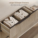 Bedroom Dresser with 6 Deep Wide Large Fluted Drawers for Closet