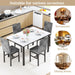 SlateGrey Marble Tabletop Five Piece DiningSet Premium