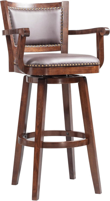 Broadmoor Swivel Extra Tall Barstool, 50-Inch, Cappuccino