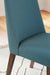 Lyncott Contemporary Dining Room Upholstered Side Chair with Foam Cushion, 2 Count, Blue & Brown