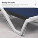 Lounge Chair Outdoor Set of 2 W/Armrest for Poolside Navy Blue