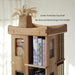 Larger Solid Wood Rotating Bookshelf, Revolving Bookcase (5-Tier)