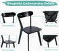 Solid Wood Dining Chairs Set of 6, Wooden Dining Room Chairs for Whole Family Use, Farmhouse Kitchen Chairs Set Suitable for Dining Room, Living Room, Black