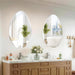 Irregular Wall Mirror,27X18 Asymmetrical Frameless Bathroom Mirror