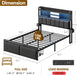 Full Size Bed Frame with Upholstered Headboard, Bed Frame Full with Storage Drawers, Charging Station & LED Lights, Metal Platform No Box Spring Needed, Noise Free, Black (1200 Lbs Capacity)