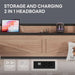 Twin Daybed with Trundle Bed, Storage Headboard with Charging Station, Sofa Day Bed with Strong Supports for Living Room, Bedroom, and Guest Room, Wood Color