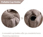 Loveseat Recliner Sofa for Living Room, Extra Wide Modern Overstuffed 2 Seat Reclining Manual Sofa Chair, Daul Recliner with Hidden Armrest Cup Holders, Breathable Fabric, Light Brown(Loveseat)
