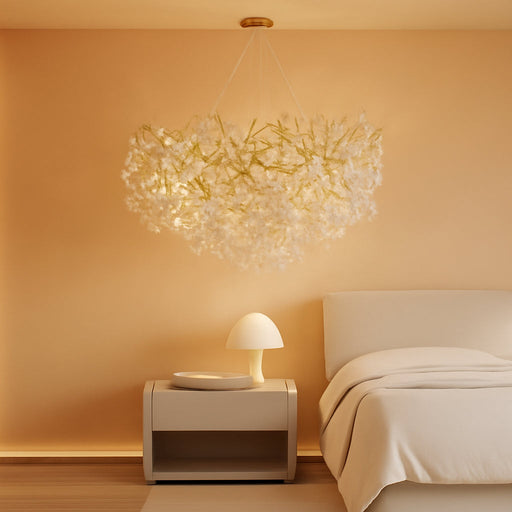 Gold Crystal Chandelier 43 Inch Tree Branch Chandelier 12-Lights