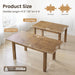 47.5"-59" Farmhouse Extendable Dining Table for 4-6, Walnut