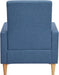 Modern Upholstered Accent Chair Armchair with Pillow, Fabric Reading Living Room Side Chair,Single Sofa with Lounge Seat and Wood Legs, Blue