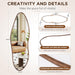 Irregular Full Length Mirror 64"X21", Cloud-Shaped Full Body Mirror Walnut